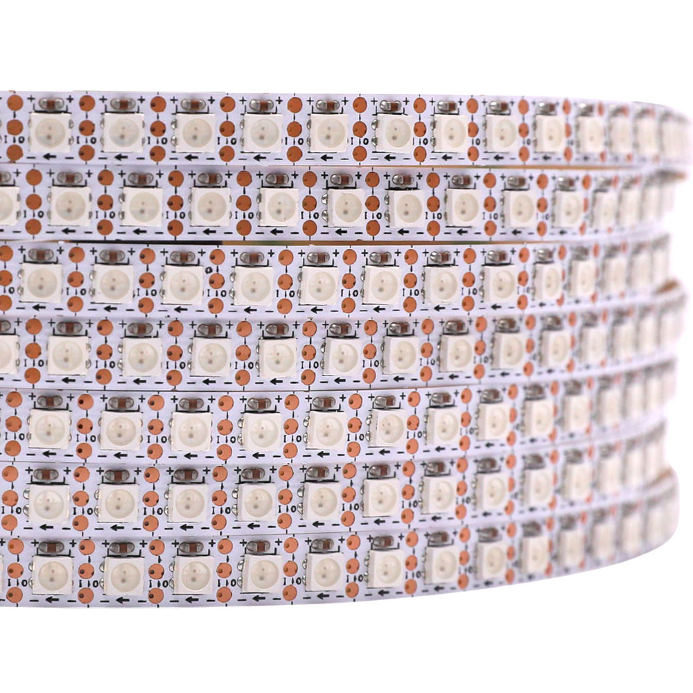 SK6812 RGB 3535SMD 144LEDS/M DC5V 8MM-Wide Digital Intelligent Addressable LED Strip Lights - 1m/3.28ft per roll